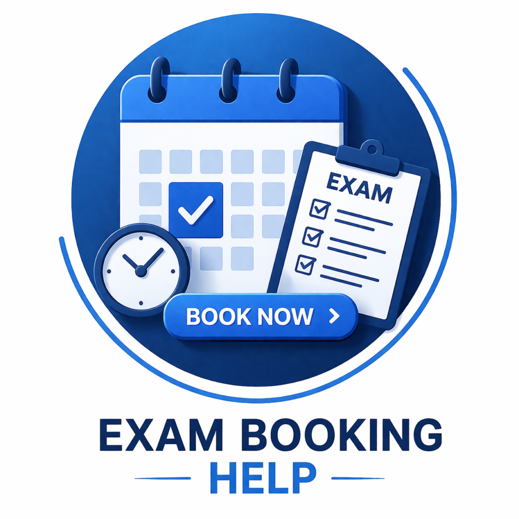 Exam booking help icon design